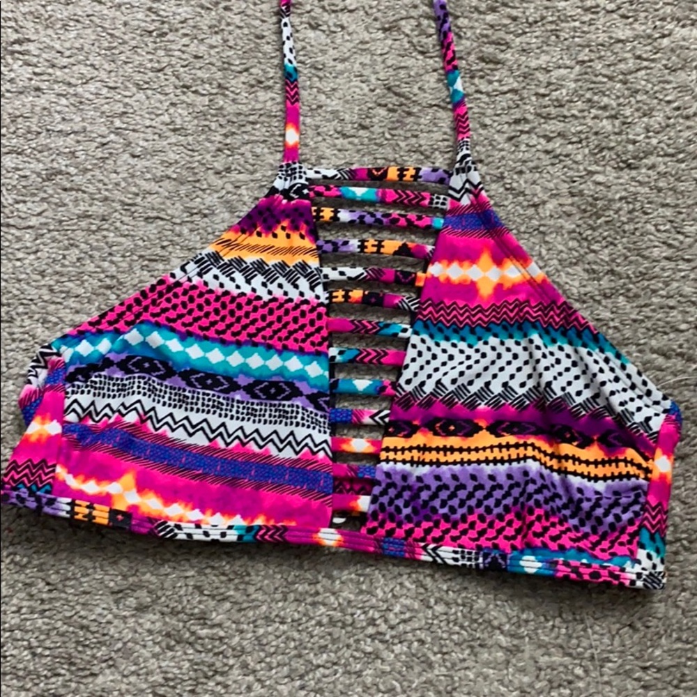 High neck bathing suit top